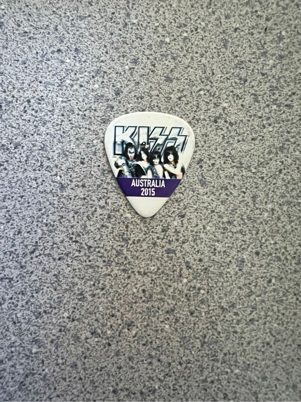 KISS Australia 2015 band Guitar Pick Signed Paul Stanley New Rare